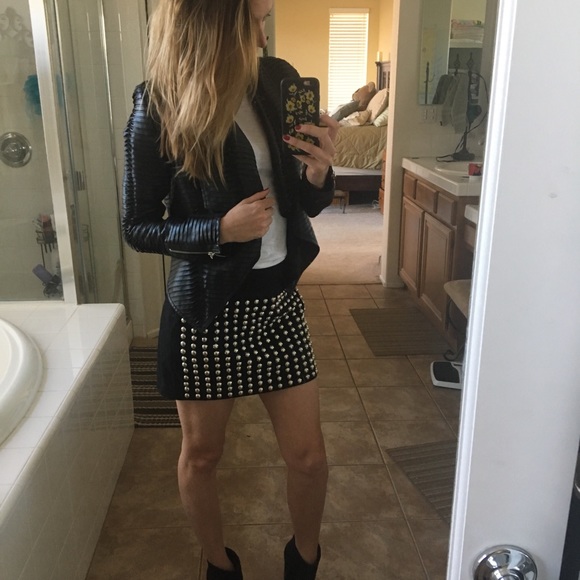 Dresses & Skirts - Studded black mini skirt medium